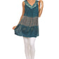 Sakkas Nita Batik Relaxed Fit Scoop Neck Sleeveless Top