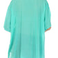 Sakkas Button Down Embroidered Short Sleeve Semi-Sheer Gauzy Cotton Top / Blouse
