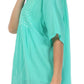 Sakkas Button Down Embroidered Short Sleeve Semi-Sheer Gauzy Cotton Top / Blouse