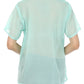 Sakkas Button Down Embroidered Short Sleeve Semi-Sheer Gauzy Cotton Top / Blouse
