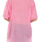 Sakkas Button Down Embroidered Short Sleeve Semi-Sheer Gauzy Cotton Top / Blouse
