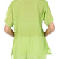 Sakkas Button Down Embroidered Short Sleeve Semi-Sheer Gauzy Cotton Top / Blouse