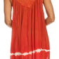 Sakkas Ruth Sequin Embroidered Batik Relaxed Fit Sleeveless V-Neck Top