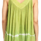 Sakkas Ruth Sequin Embroidered Batik Relaxed Fit Sleeveless V-Neck Top