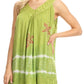 Sakkas Ruth Sequin Embroidered Batik Relaxed Fit Sleeveless V-Neck Top
