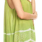 Sakkas Ruth Sequin Embroidered Batik Relaxed Fit Sleeveless V-Neck Top