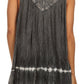 Sakkas Ruth Sequin Embroidered Batik Relaxed Fit Sleeveless V-Neck Top