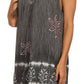 Sakkas Ruth Sequin Embroidered Batik Relaxed Fit Sleeveless V-Neck Top