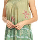 Sakkas Ruth Sequin Embroidered Batik Relaxed Fit Sleeveless V-Neck Top
