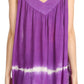 Sakkas Ruth Sequin Embroidered Batik Relaxed Fit Sleeveless V-Neck Top