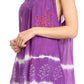 Sakkas Ruth Sequin Embroidered Batik Relaxed Fit Sleeveless V-Neck Top