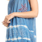 Sakkas Ruth Sequin Embroidered Batik Relaxed Fit Sleeveless V-Neck Top