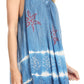 Sakkas Ruth Sequin Embroidered Batik Relaxed Fit Sleeveless V-Neck Top