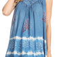 Sakkas Ruth Sequin Embroidered Batik Relaxed Fit Sleeveless V-Neck Top
