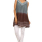 Sakkas Merida Ombre Relaxed Fit Sleeveless V-Neck Blouse