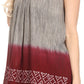 Sakkas Merida Ombre Relaxed Fit Sleeveless V-Neck Blouse
