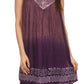 Sakkas Merida Ombre Relaxed Fit Sleeveless V-Neck Blouse
