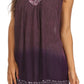 Sakkas Merida Ombre Relaxed Fit Sleeveless V-Neck Blouse