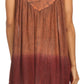 Sakkas Merida Ombre Relaxed Fit Sleeveless V-Neck Blouse