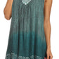 Sakkas Merida Ombre Relaxed Fit Sleeveless V-Neck Blouse
