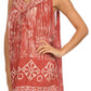 Sakkas Wanda May Embroidered Batik Scoop Neck Relaxed Fit Sleeveless Blouse