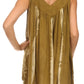 Sakkas Wanda May Embroidered Batik Scoop Neck Relaxed Fit Sleeveless Blouse