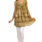 Sakkas Wanda May Embroidered Batik Scoop Neck Relaxed Fit Sleeveless Blouse