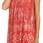 Sakkas Wanda May Embroidered Batik Scoop Neck Relaxed Fit Sleeveless Blouse