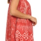 Sakkas Wanda May Embroidered Batik Scoop Neck Relaxed Fit Sleeveless Blouse