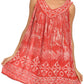 Sakkas Wanda May Embroidered Batik Scoop Neck Relaxed Fit Sleeveless Blouse