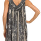 Sakkas Wanda May Embroidered Batik Scoop Neck Relaxed Fit Sleeveless Blouse