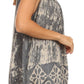 Sakkas Wanda May Embroidered Batik Scoop Neck Relaxed Fit Sleeveless Blouse