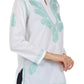 Sakkas Paisley Embroidered Cotton Long Sleeve Blouse