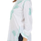 Sakkas Paisley Embroidered Cotton Long Sleeve Blouse