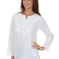 Sakkas Paisley Embroidered Cotton Long Sleeve Blouse