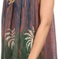 Sakkas Loonmiya Long Tall Embroidered Batik Sleeveless Tank Top Shirt Blouse Top