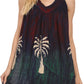 Sakkas Loonmiya Long Tall Embroidered Batik Sleeveless Tank Top Shirt Blouse Top