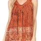 Sakkas Silvia Sleeveless V-neck Printed Tank Top Blouse