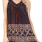 Sakkas Silvia Sleeveless V-neck Printed Tank Top Blouse