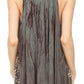 Sakkas Silvia Sleeveless V-neck Printed Tank Top Blouse