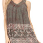 Sakkas Silvia Sleeveless V-neck Printed Tank Top Blouse