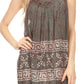 Sakkas Silvia Sleeveless V-neck Printed Tank Top Blouse