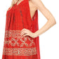 Sakkas Silvia Sleeveless V-neck Printed Tank Top Blouse