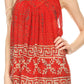 Sakkas Silvia Sleeveless V-neck Printed Tank Top Blouse