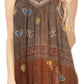 Sakkas Chiara Two Tone Sleeveless V-neck Tank Top Blouse