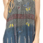 Sakkas Chiara Two Tone Sleeveless V-neck Tank Top Blouse