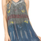 Sakkas Chiara Two Tone Sleeveless V-neck Tank Top Blouse