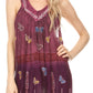 Sakkas Chiara Two Tone Sleeveless V-neck Tank Top Blouse