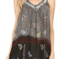 Sakkas Chiara Two Tone Sleeveless V-neck Tank Top Blouse
