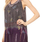 Sakkas Chiara Two Tone Sleeveless V-neck Tank Top Blouse